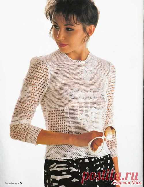 ДЖЕМПЕР ИЗ ЖУРНАЛА MAGIC CROCHET № 85, 1993 Г.