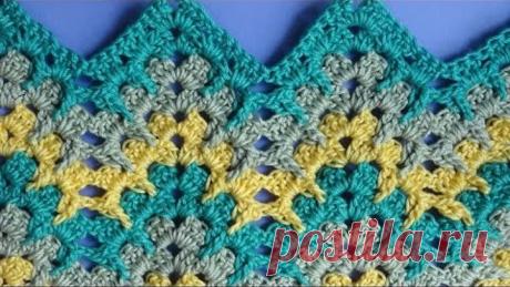 Zigzag crochet pattern Узор вязания зигзаг 31
