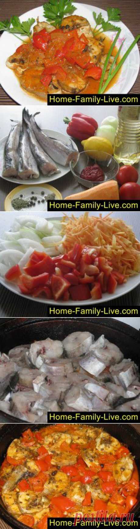 Тушеный минтай - пошаговый фоторецепт - рыба тушеная с овощами