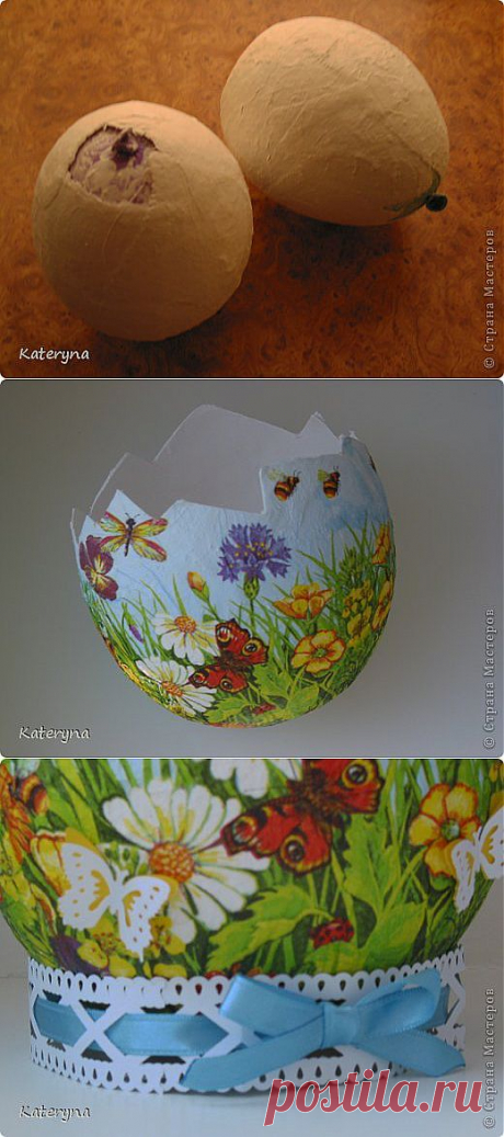 Пасхальное яйцо из гипсового бинта. Мастер-класс от Kateryna.
