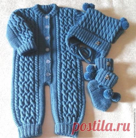 Комплект аранами с мишками Купить или заказать Комплект аранами с мишками в интернет-магазине на Ярмарке Мастеров. Комплект ручной вязки для мальчика 6-9 мес., размер 68 - 74, состоит из комбинезона на пуговицах спереди, шапочки и пинеток-носочков. Комплект связан из детской пряжи ALIZE baby wool (произ-во Турция) 40% шерсть, 40% акрил, 20% бамбук, мягкая и не колючая. Комплект украшен помпонами и пуговками-мишками серебряного цвета. Свяжу на заказ в другом цвете и размере.