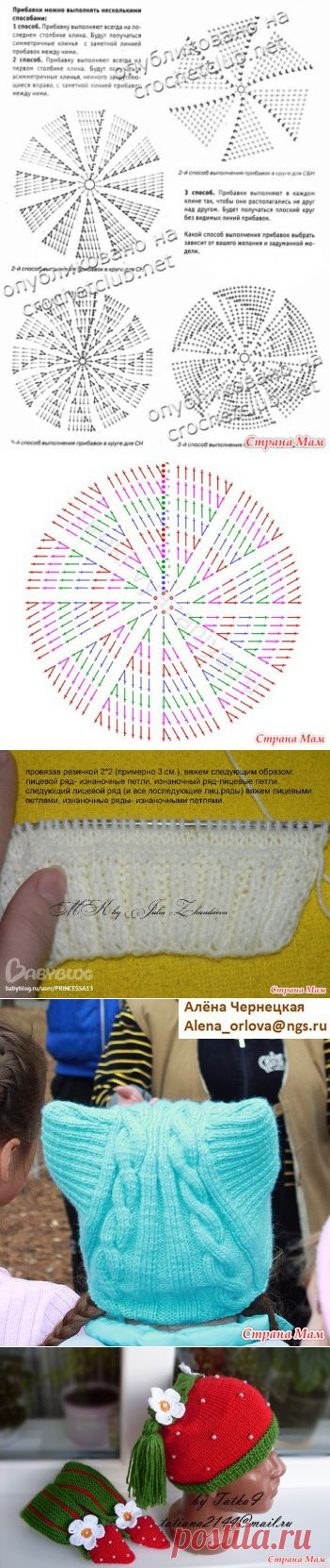 Налетай, разбирай, вяжем шапочки он-лайн...(шапка-сова, шапка-клубничка, шапки с ушками, шапка с пампоном, котошапка и др) - Вяжем вместе он-лайн - Страна Мам