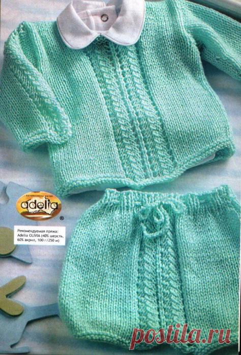 Вязание спицами. Комплекты для самых маленьких.