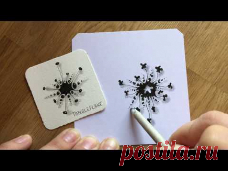 Zentangle® Muster: Tangleflake