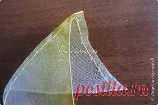 Подсолнухи из органзы