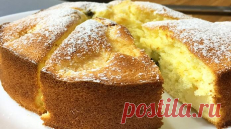 Простейший и вкуснейший бисквитный пирог — Бабушкины секреты