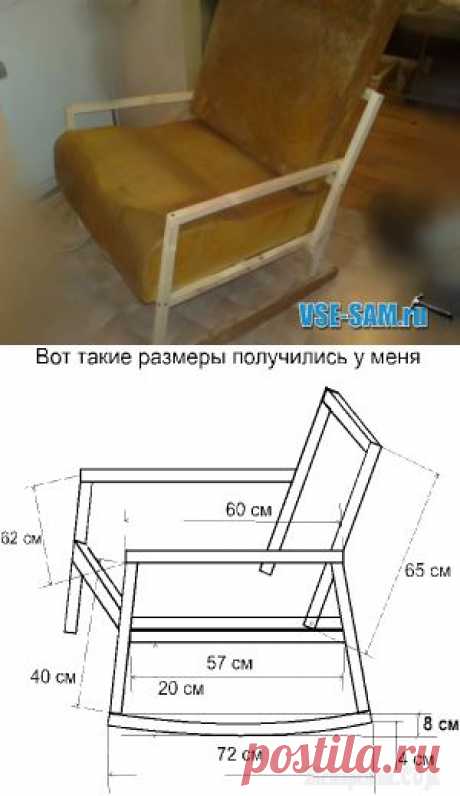 Кресло-качалка своими руками (, чертеж)