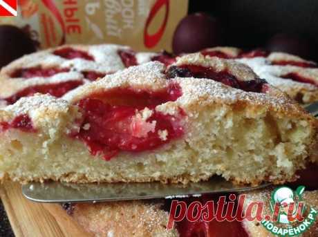 Сливовый пирог из рекламы - кулинарный рецепт