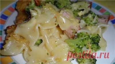 Копчёное мясо, запечёное с брокколи : Вторые блюда