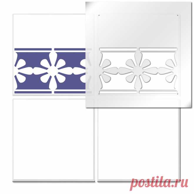 Montana Tile Border Stencil Plantillas para pisos, paredes y patios Plantillas de azulejos Makeover Para azulejos de baño, cocina y jardín 11080 - Etsy Chile