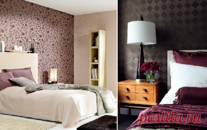 19 простых, но стильных вариантов оформления спален обоями
