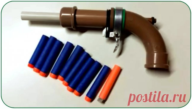 Пиратский мушкет Nerf из пластиковых труб своими руками