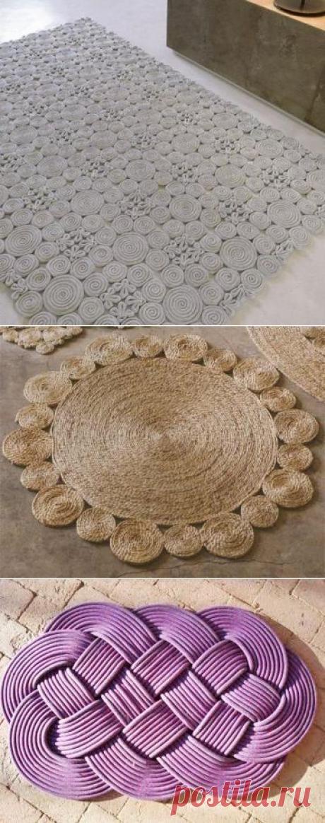 Коврики, панно и другие предметы быта из веревок.