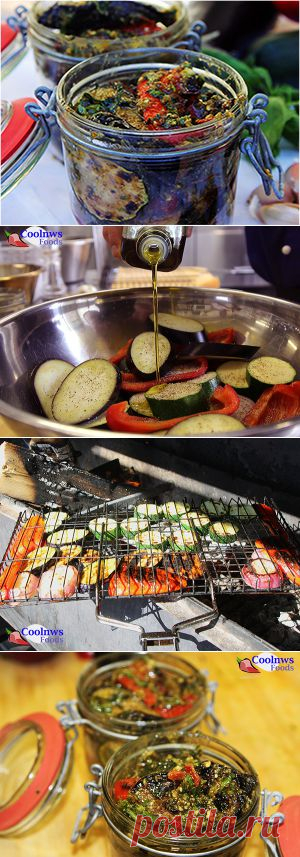 Овощи- гриль, маринованные по-грузински.