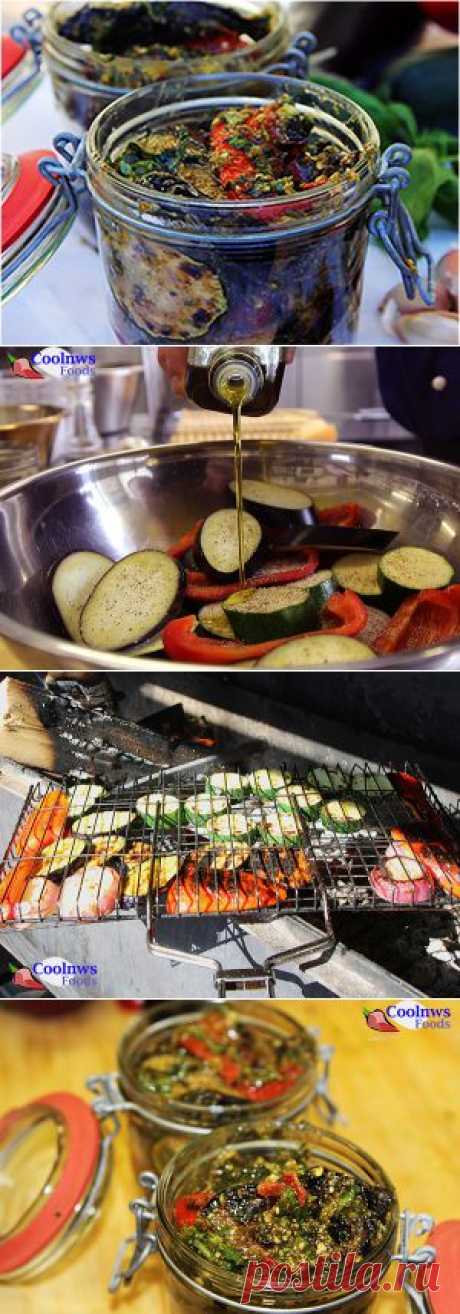 Овощи- гриль, маринованные по-грузински.