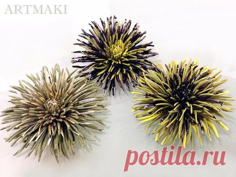 Коллекция кожаных цветов &quot;Золото оливы&quot;