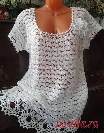 Ажурная туника. Крючком. Схемы узоров. / Вязаные идеи, идеи для вязания