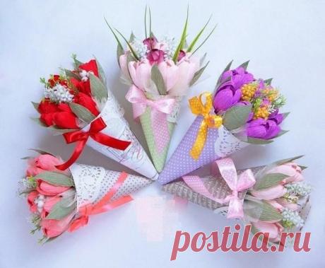 Букетик в кулёчке / Рукоделие