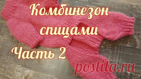 Комбинезон для собаки спицами, часть 2 suit for dogs &amp; cats