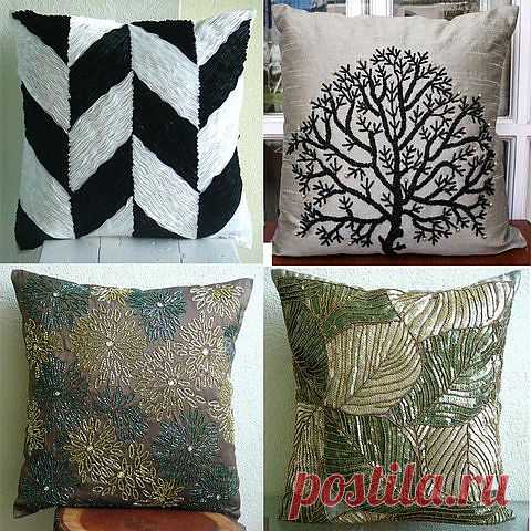 Идеи для декора подушки