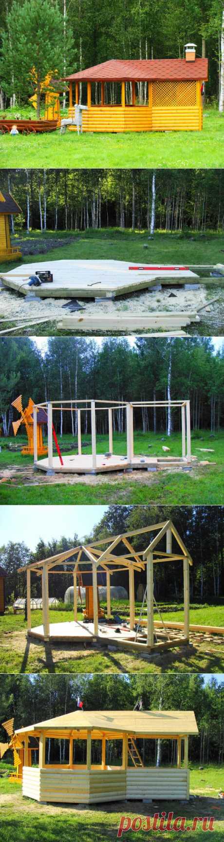 Деревянная беседка своими руками