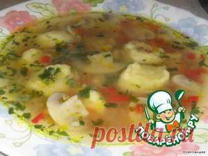 Гречневый суп с грибами и картофельными клецками - кулинарный рецепт