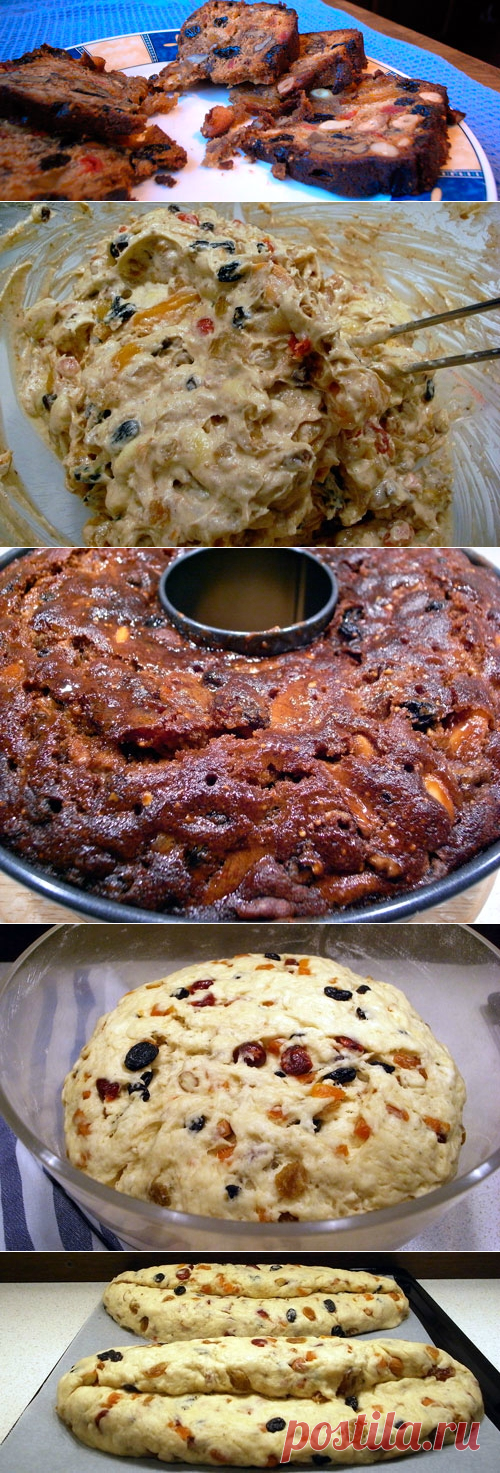 Рождественский кекс, штоллен и миндальные звёзды