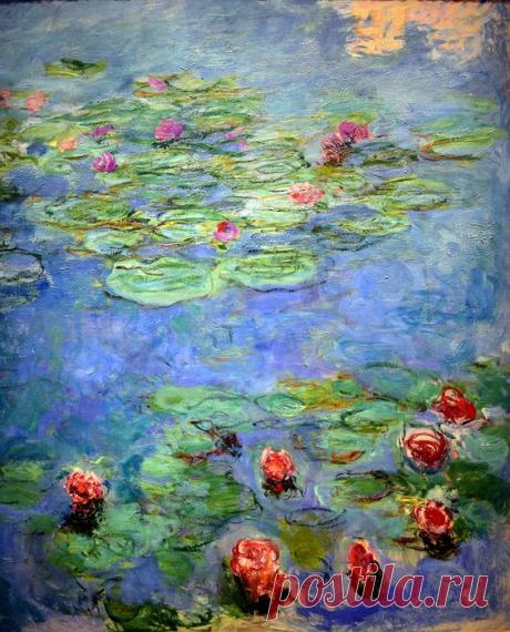 Claude Monet - Water Lilies, 1917 at the Legion of Honor (Fine Arts Museums of San Francisco CA)