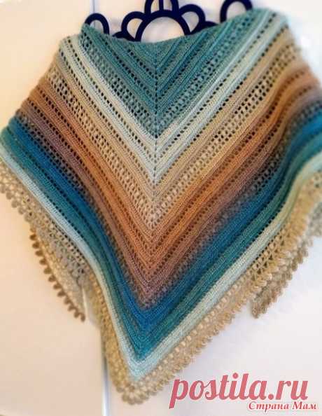 . Шаль из пряжи Nako Luks Color - Все в ажуре... (вязание крючком) - Страна Мам