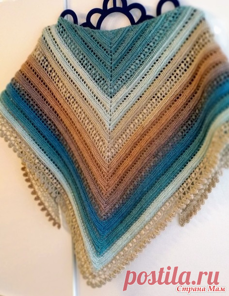 . Шаль из пряжи Nako Luks Color - Все в ажуре... (вязание крючком) - Страна Мам