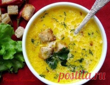 Сливочно-сырный суп с ветчиной и сухариками | Вкуснолог...