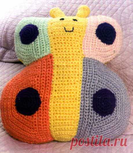 ручной работы вязаные ткани: CUSHION Amigurumi вязания крючком ткани бабочки