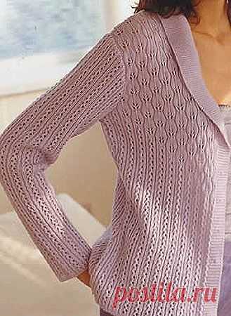 Ну очень красивая кофточка спицами