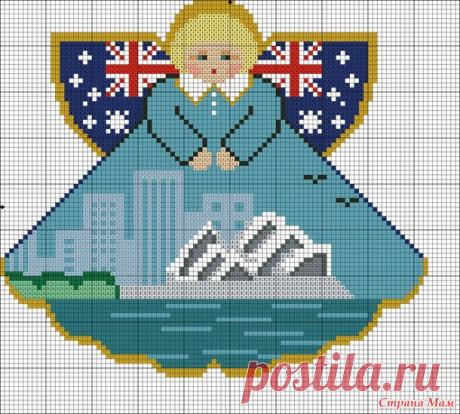 Орнамент "Australia Angel" - Бискорню и другие "кривульки" - Страна Мам