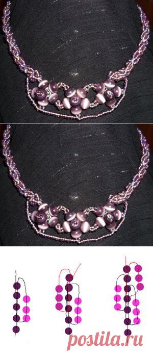 Колье "Цветочный глаз", колье из бисера схема бесплатно | Laboratory household