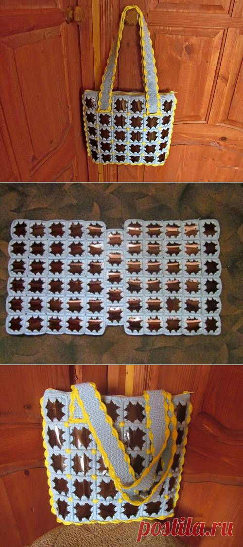 Пляжная сумка из пластиковых бутылок.