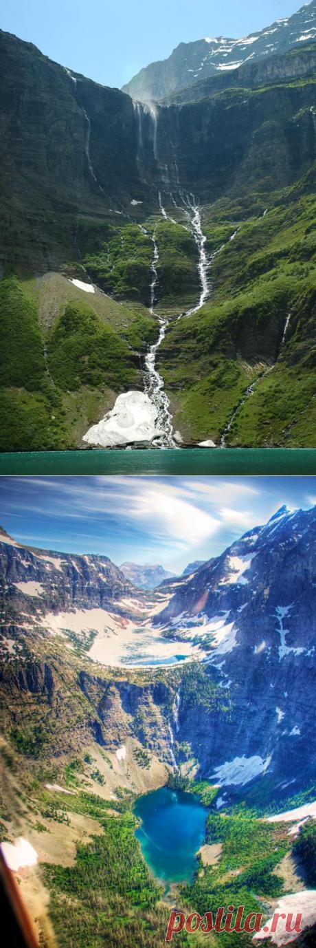 Водопады — одни из самых впечатляющих творений природы. Вид водного потока, свободно падающего в воздухе и разбивающегося на земле в облаке брызг и гремящего рева — действительно, одно из прекраснейших впечатлений в жизни. Водопад Beaver Chief Falls, Национальный парк Глейшер, Монтана, США