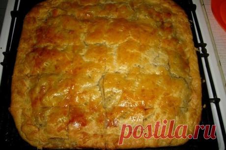 Мясной пирог с заливным тестом