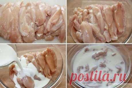 Тушеная куриная грудка в кефире - Рецепты пользователя Ира - Daily-menu.ru