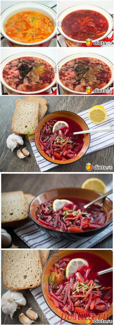 Постный борщ с грибами и фасолью. Вкусная коллекция: Здоровое питание - diets.ru