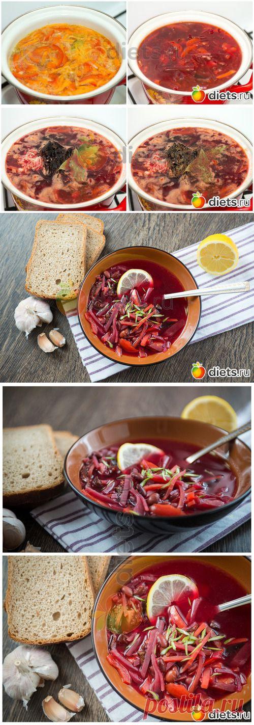 Постный борщ с грибами и фасолью. Вкусная коллекция: Здоровое питание - diets.ru