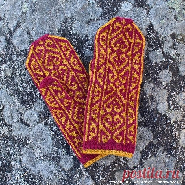 Варежки Abendland от Lanja Sámsdóttir, схема в PDF с описанием Варежки Abendland от Lanja Sámsdóttir в PDF, скачайте схему бесплатно и свяжите своими руками.