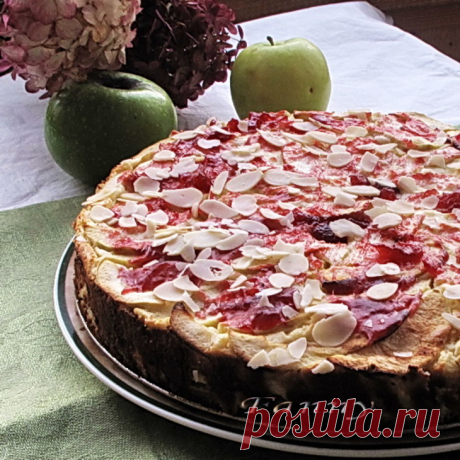 Творожно-яблочный пирог. Koolinar.ru – более 120 000 рецептов с фотографиями.