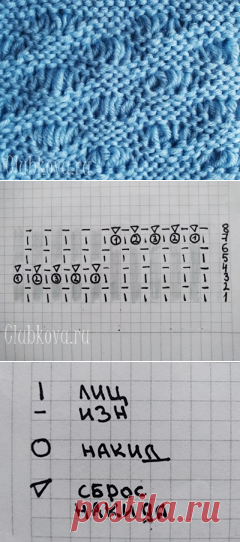 Узор спицами пена