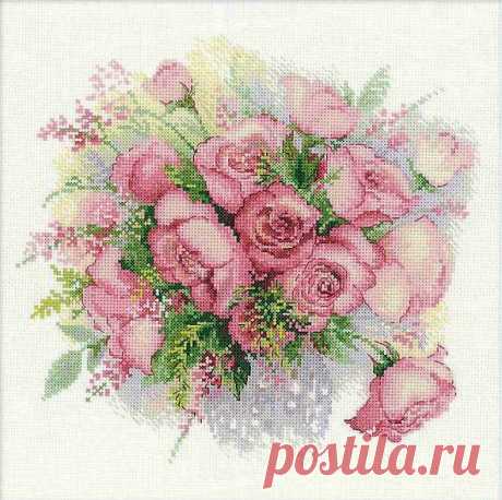Вышивка &quot;Акварельные розы&quot; | Схема вышивки | Скачать