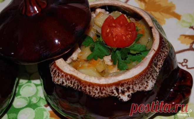 Курица в горшочках