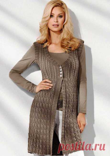 Вязаный длинный кардиган спицами. Вязаный кардиган спицами с описанием | Домоводство для всей семьи