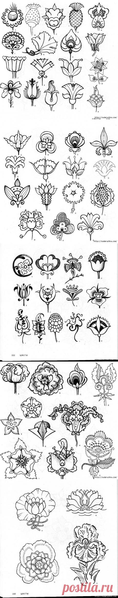 &quot;4000 мотивов: цветы и растения&quot;. Книга по росписи. Часть 2. / Цветы