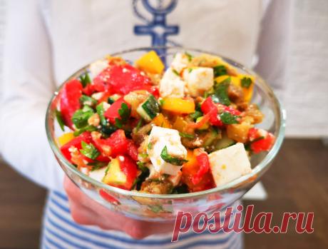 Рецепт очень вкусного салата «Южное сияние» с баклажанами