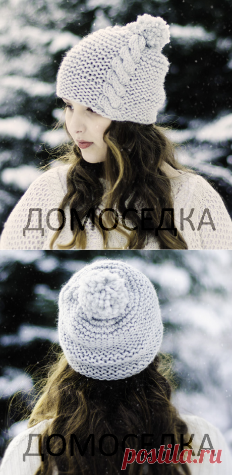 Вязание простой шапки спицами | ДОМОСЕДКА